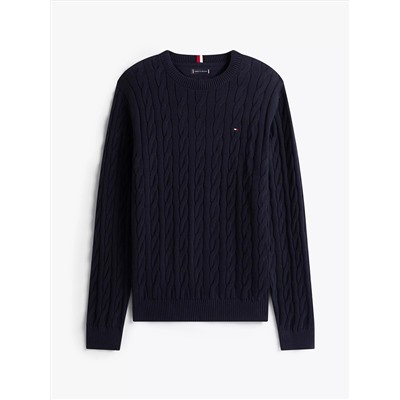 Cable Knit Crewneck Sweater