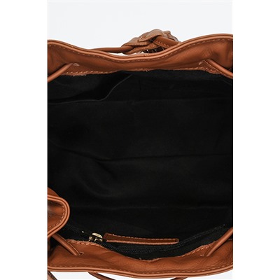 Bolso de piel Angy Camel