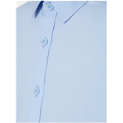 Light Blue Boys Regular Fit Short Sleeve School Shirt 2 Pack