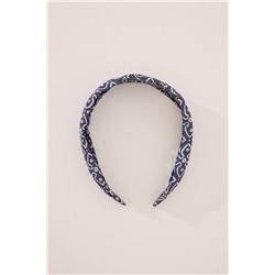 Diadema estampada azul