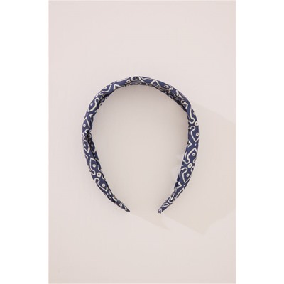 Diadema estampada azul