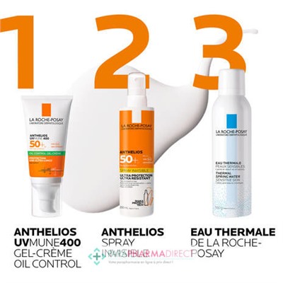 La Roche Posay Anthelios UVmune 400 - SPF50+ - Gel-Crème Oil Control - Sans Parfum 50ml