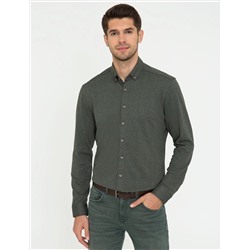 Haki Regular Fit Uzun Kollu Gömlek