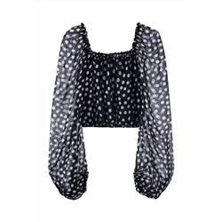 Blusa de seda Negro