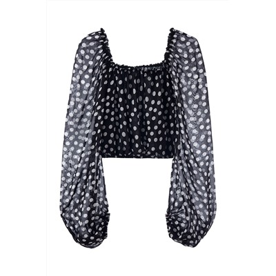Blusa de seda Negro
