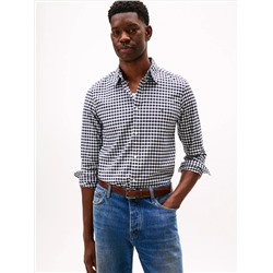 Slim Fit Stretch Gingham Oxford Shirt