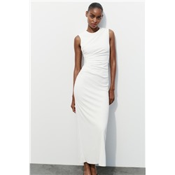 DRAPED MIDI DRESS