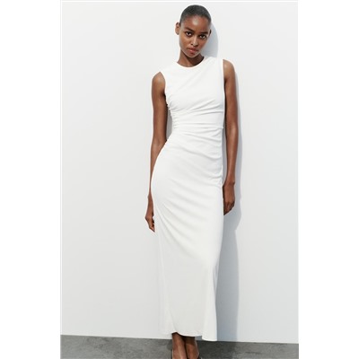 DRAPED MIDI DRESS