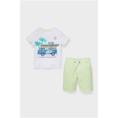 Set - Kurzarmshirt und Shorts - Bio-Baumwolle