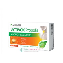 ArkoPharma Activox Propolis Adoucit la Gorge Goût Miel Citron 20 comprimés