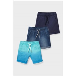 Multipack 3er - Baumwoll- und Jeans-Shorts