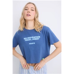 Pijama 100% algodón rayas azul