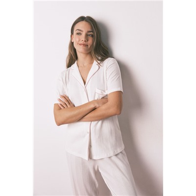 Pijama camisero rayas manga corta La Vecina Rubia