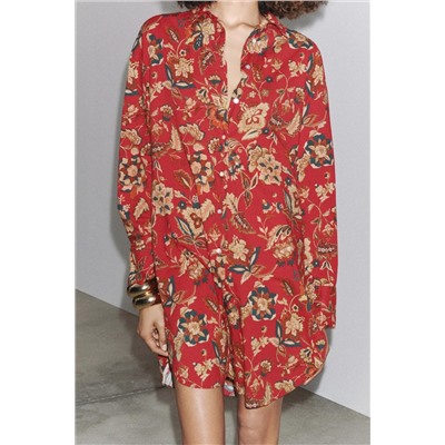ZW COLLECTION PRINTED LONG SHIRT