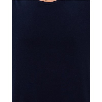 Lacivert Slim Fit Bisiklet Yaka Basic Tişört