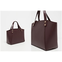 Bolso de piel Parl Burdeos