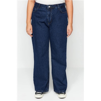 Indigo Yüksek Bel Geniş Paça Büyük Beden Wide Leg Jeans TBBAW23CJ00020
