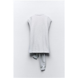 KNOTTED PLUSH SWEATSHIRT