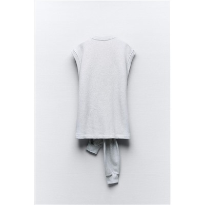 KNOTTED PLUSH SWEATSHIRT