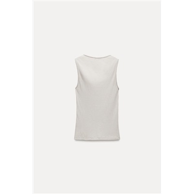 SLEEVELESS RIBBED TOP