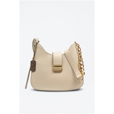 Bandolera de piel Arbus Beige