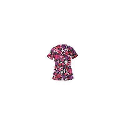 UA Painted Pink Ribbons Black Print Scrub Top