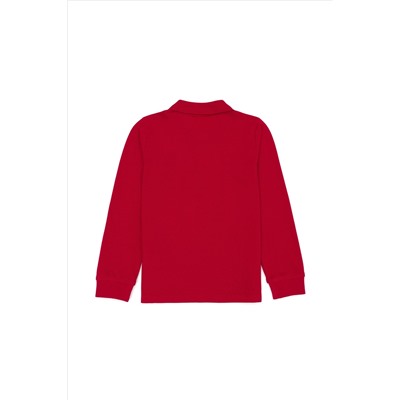Erkek Çocuk Kırmızı Basic Sweatshirt