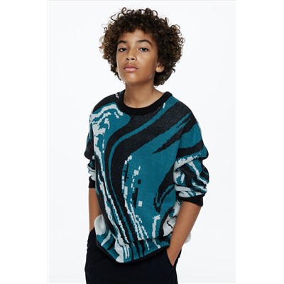 Pullover in Patentstrick