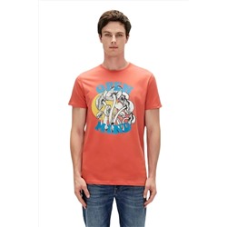 Bad Bear, Open Mind Yazili Erkek Tshirt - Kiremit
