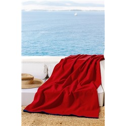 Pappier %100 Pamuk Plaj Havlusu - Kırmızı - 70x150 cm