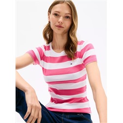 Rugby Stripe Crewneck T-Shirt