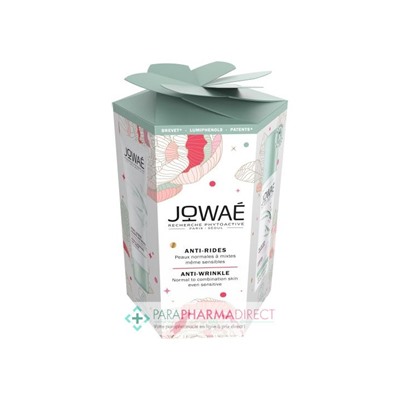 JOWAE Crème Légère Lissante Anti-Rides Visage 40ml + Eau de soin Hydratante 50 mL Offerte Coffret