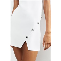 SHORT KNIT BUTTON DRESS
