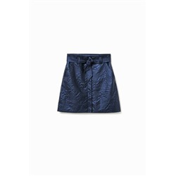 Minifalda slim relieve flores