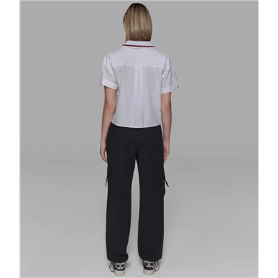 SHORT SLEEVE PIPED CAMP POPLIN SHIRT