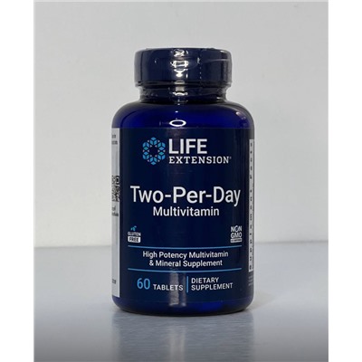Two-Per-Day Multivitamin 60 таблеток LIFE EXTENSION