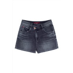 Short vaquero de tiro alto Antracita