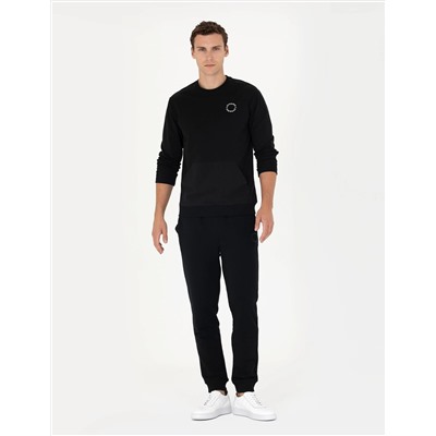 Siyah Slim Fit Eşofman Altı