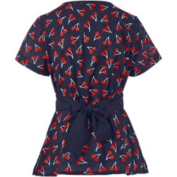 Koi Scrubs Cherry Jubilee Print Top