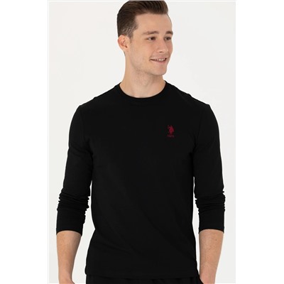 Erkek Siyah Basic Sweatshirt