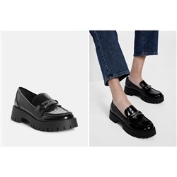 Apply Faux-Leather Logo Loafer
