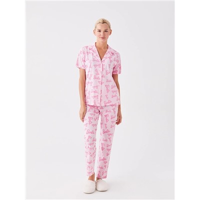 LC Waikiki Gömlek Yaka Barbie Baskılı Kısa Kollu Kadın Pijama Takımı, LCW DREAM                                            
                                            Gömlek Yaka Barbie Baskılı Kısa Kollu Kadın Pijama Takımı