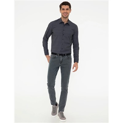 Siyah Slim Fit Uzun Kollu Gömlek