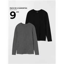 PACK OF 2 BASIC LONG SLEEVE T-SHIRTS