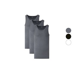 LIVERGY® Achselhemd Feinripp Herren, 3er Set