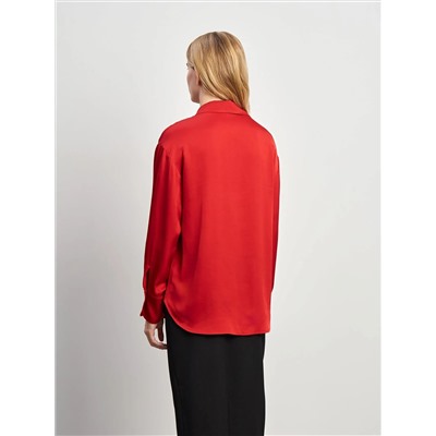 Рубашка однотонная, B3063/cherry