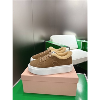 Женские теплые кроссовки на платформе  Mi*u Mi*u