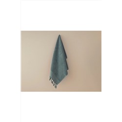 English HomeTuffy Stripe Pamuklu Saçaklı El Havlusu 30x45 Cm Yeşil