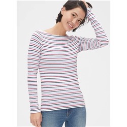 Modern Long Sleeve Boatneck T-Shirt