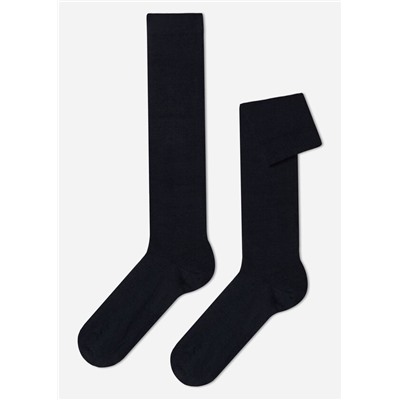Lange Herrensocken mit Wolle und Baumwolle